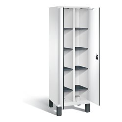 C+P Wäsche-Spind Evolo, H1850xB610xT500mm, Front Dekor Weiß, Korpus Verkehrsweiß (48012-20B)