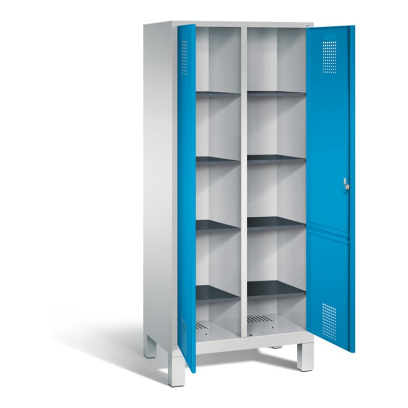 C+P Wäsche-Spind Evolo, H1850xB810xT500mm, Front Lichtblau, Korpus Lichtgrau (48012-22B)