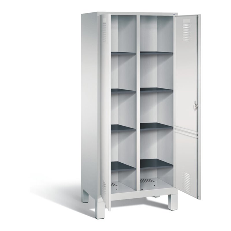 C+P Wäsche-Spind Evolo, H1850xB810xT500mm, Front Lichtgrau, Korpus Lichtgrau (48012-22B)