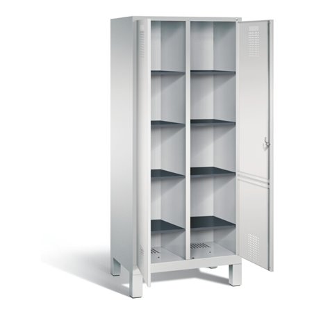 C+P Wäsche-Spind Evolo, H1850xB810xT500mm, Front Lichtgrau, Korpus Lichtgrau (48012-22B)