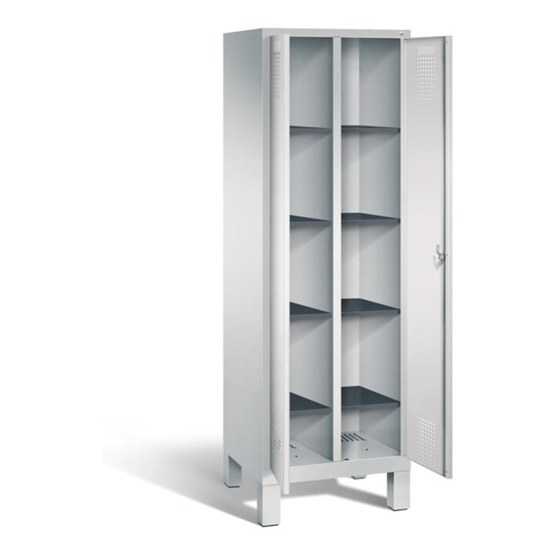 C+P Wäsche-Spind Evolo, H1850xB610xT500mm, Front Lichtgrau, Korpus Lichtgrau (48012-20B)