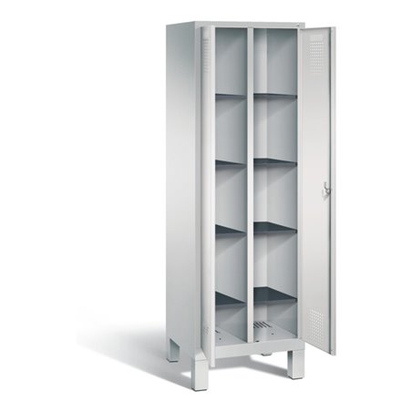 C+P Wäsche-Spind Evolo, H1850xB610xT500mm, Front Lichtgrau, Korpus Lichtgrau (48012-20B)