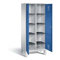 C+P Wäsche-Spind Evolo, H1850xB810xT500mm, Front Enzianblau, Korpus Lichtgrau (48012-22B)