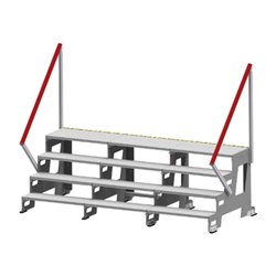 Hymer Industrietritt, Grundmodul, Stufenbreite 600 mm, 4 Stufen