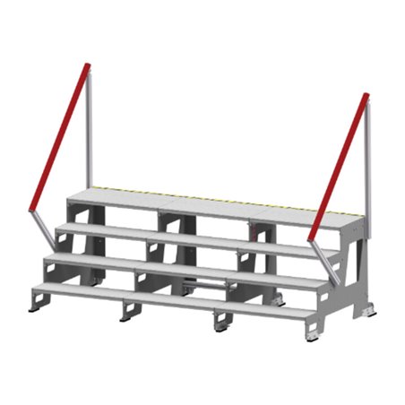 Hymer Industrietritt, Grundmodul, Stufenbreite 600 mm, 4 Stufen