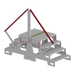 Hymer Industrietritt, Grundmodul, Stufenbreite 600 mm, 4 Stufen