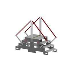 Hymer Industrietritt, Grundmodul, Stufenbreite 800 mm, 4 Stufen