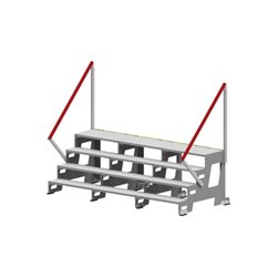Hymer Industrietritt, Grundmodul, Stufenbreite 600 mm, 2 Stufen