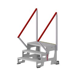 Hymer Industrietritt, Grundmodul, Stufenbreite 600 mm, 3 Stufen