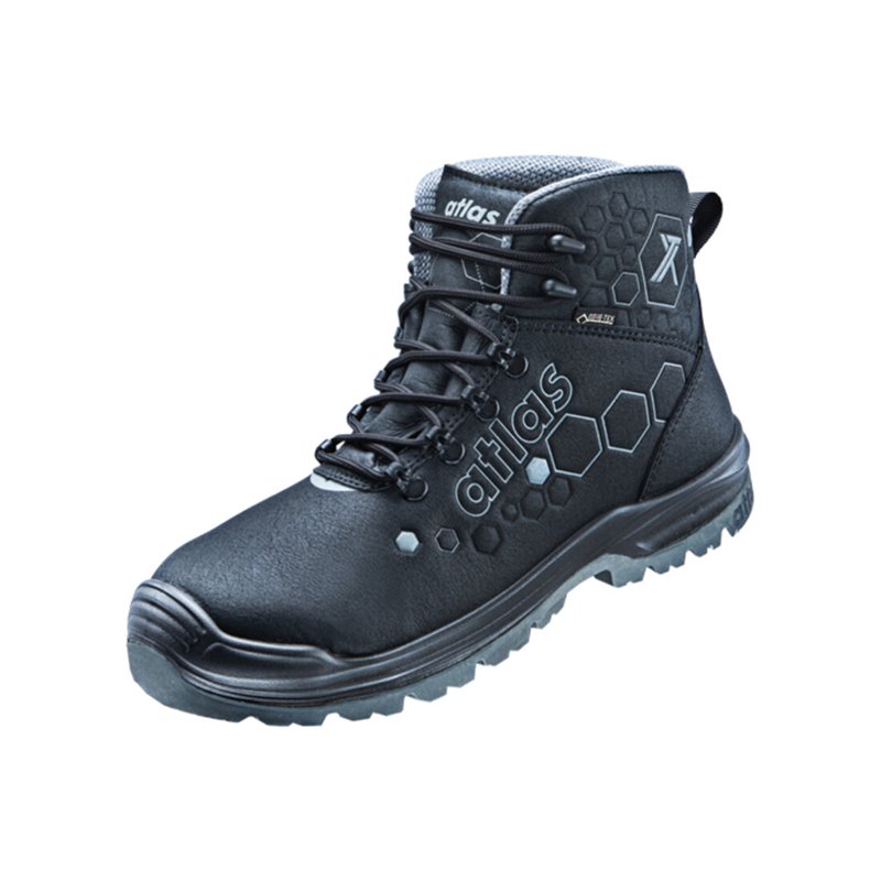 Atlas knöchelhoher Sicherheitsschuh XT 500 GTX, S3, W10, schwarz/anthrazit