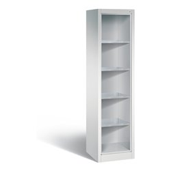 C+P Stahlregal mit Rückwand Acurado, H1950xB502xT500mm, Korpus Lichtgrau