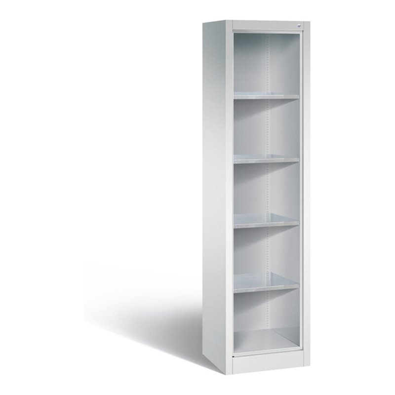 C+P Stahlregal mit Rückwand Acurado, H1950xB502xT400mm, Korpus Lichtgrau