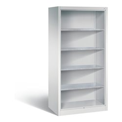 C+P Stahlregal mit Rückwand Acurado, H1950xB930xT600mm, Korpus Lichtgrau