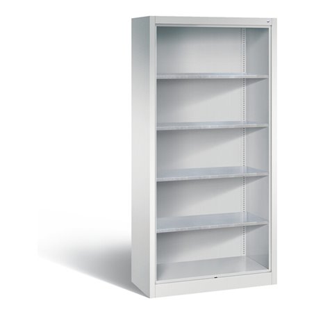 C+P Stahlregal mit Rückwand Acurado, H1950xB930xT400mm, Korpus Lichtgrau