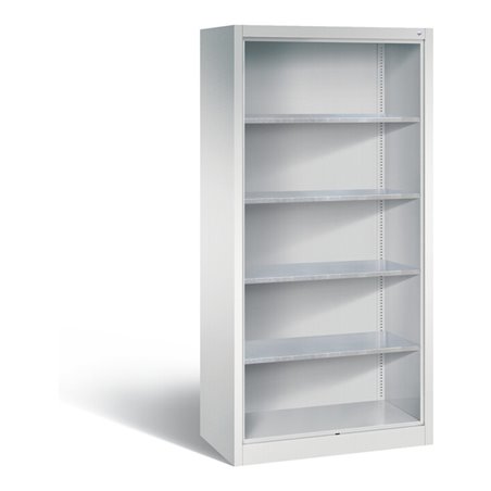 C+P Stahlregal mit Rückwand Acurado, H1950xB930xT500mm, Korpus Lichtgrau