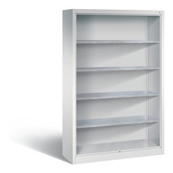 C+P Stahlregal mit Rückwand Acurado, H1950xB1200xT400mm, Korpus Lichtgrau