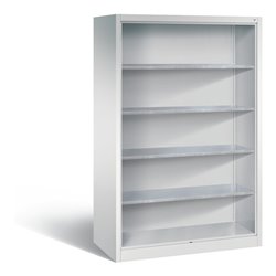 C+P Stahlregal mit Rückwand Acurado, H1950xB1200xT600mm, Korpus Lichtgrau