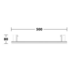 Keuco Haltegriff AXESS 500mm, Alu silber-eloxiert/verchromt