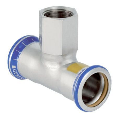 Geberit Gas-T-Stück Mapress d 28xRp 1/2, f Nat u Fl.-Gas, Edelstahl