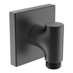 Hansa Wandanschlussbogen Wandmontage, G 1/2, eckig, schwarz matt