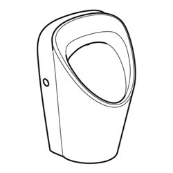 Geberit Urinal Renova S Abg. hi. oder unten, Zulauf hinten, weiß