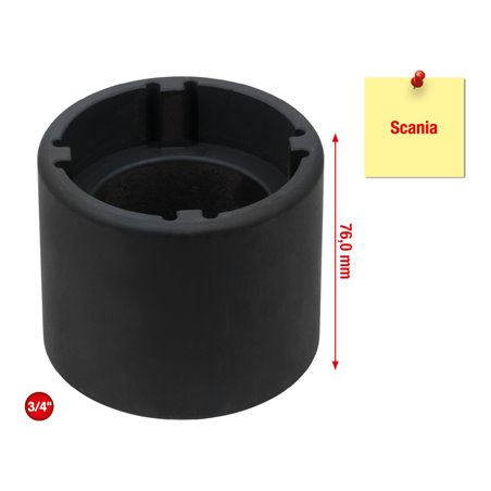 KS Tools 3/4 Zoll Nutmuttern-Schlüssel mit 4 Zapfen für Scania, Innenzapfen