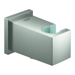 Grohe Wandanschlussbogen Euphoria Cube supersteel, mit Wandbrausehalter, DN 15