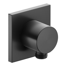 Keuco Schlauchanschluss IXMO schwarzchrom gebürstet, Rosette eckig