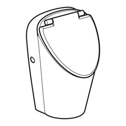 Geberit Urinal Renova S m De., Ab. hi o u, Zul. hi., we. K-Tect