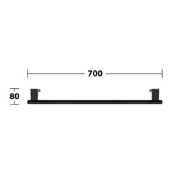 Keuco Haltegriff AXESS 700mm, schwarz matt