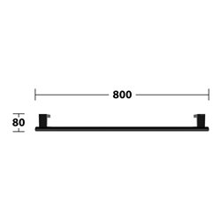 Keuco Haltegriff AXESS 800mm, schwarz matt