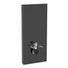 Geberit Wand-WC-Modul Monolith Bauh. 114cm, Fr. Gl. sw, S. Alu SW-chrom