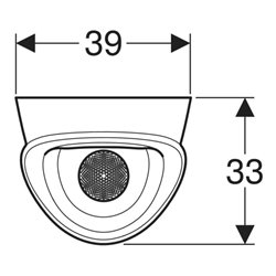 Geberit Urinal Renova L Abg. hi. oder unten, Zulauf hinten, weiß