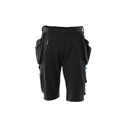 Mascot Shorts mit abnehmbaren Hängetaschen Handwerkershorts schwarz
