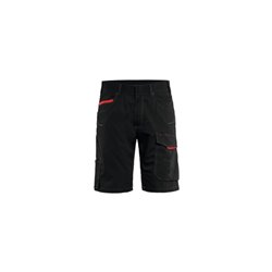 Blakläder Service Shorts Service Plus, schwarz / rot, Konfektionsgröße 48