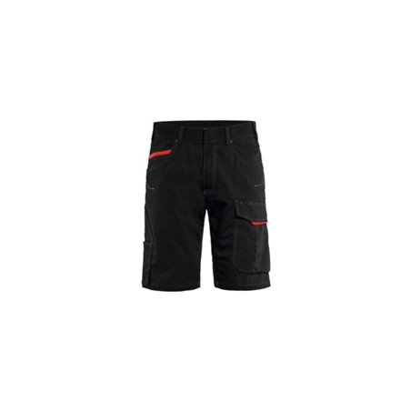 Blakläder Service Shorts Service Plus, schwarz / rot, Konfektionsgröße 48