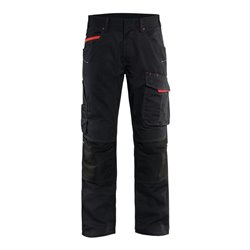 Blakläder Service Bundhose Service Plus, schwarz / rot, Konfektionsgröße 110 Grammatur 250