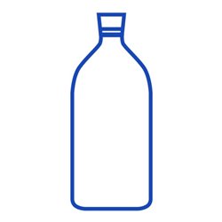 Hünersdorff Enghalsflasche 100 ml, LD-PE naturfarben, rund