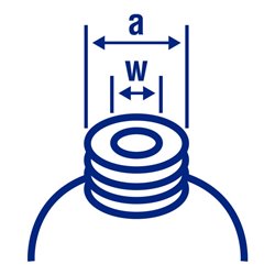 Hünersdorff Enghalsflasche 250 ml, LD-PE naturfarben, rund