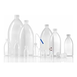 Hünersdorff Enghalsflasche 250 ml, LD-PE naturfarben, rund