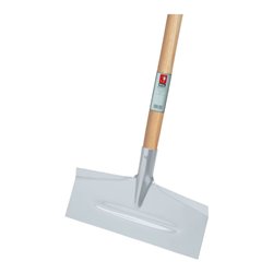 Idealspaten Schneeräumer 180 x 500 mm aus Stahlblech mit Buchenstiel