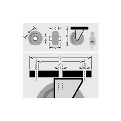 Schwerlast-Bockrollen LG.K 125mm