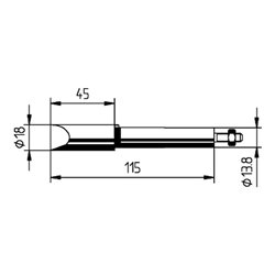 Ersa Lötspitze Serie 202 meißelförmig,vern.B.18mm 0202 MZ/SB