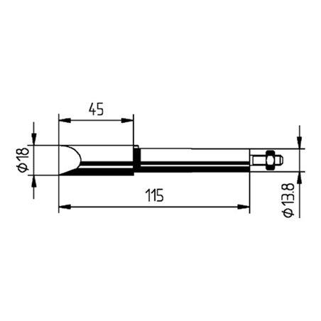 Ersa Lötspitze Serie 202 meißelförmig,vern.B.18mm 0202 MZ/SB