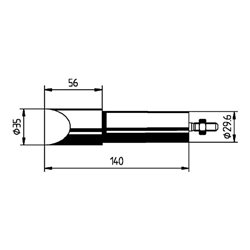 Ersa Lötspitze Serie 552 meißelförmig,vern.B.35mm 0552 MZ/SB