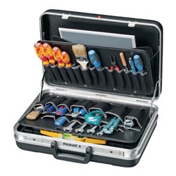 Schalenkoffer B.465xT.130xH.310mm 17l ABS-Ku. Alu Rahmen Werkz.tafel/Abdeckpl.