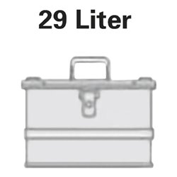 Alutec Aluminiumbox 29l 432x335x277mm m.Gummidichtung 3,25kg m.Stapelecken