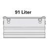 Alutec Aluminiumbox 91l 782x385x379mm m.Gummidichtung 6,1kg m.Stapelecken