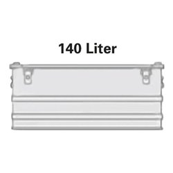 Alutec Aluminiumbox 140l 902x495x379mm m.Gummidichtung 8,0kg m.Stapelecken
