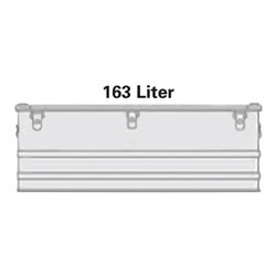 Alutec Aluminiumbox 163l 1182X385X412mm m.Gummidichtung 9,5kg m.Stapelecken
